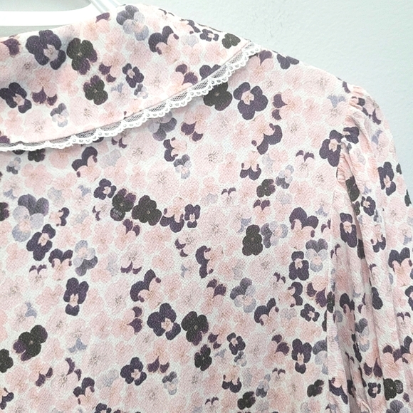 Aritzia Sunday Best Aki Short Sleeve Floral Dress - Picture 11 of 14
